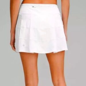 NWT LULULEMON Pace Rival Mid-Rise MD Skirt Long White Size 0 Sz 0 Skort